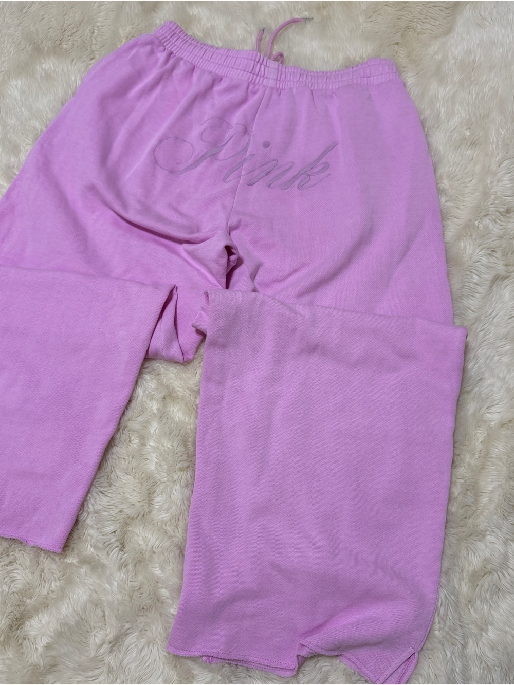 VS PINK Wide Leg Lounge Pants - Pink
